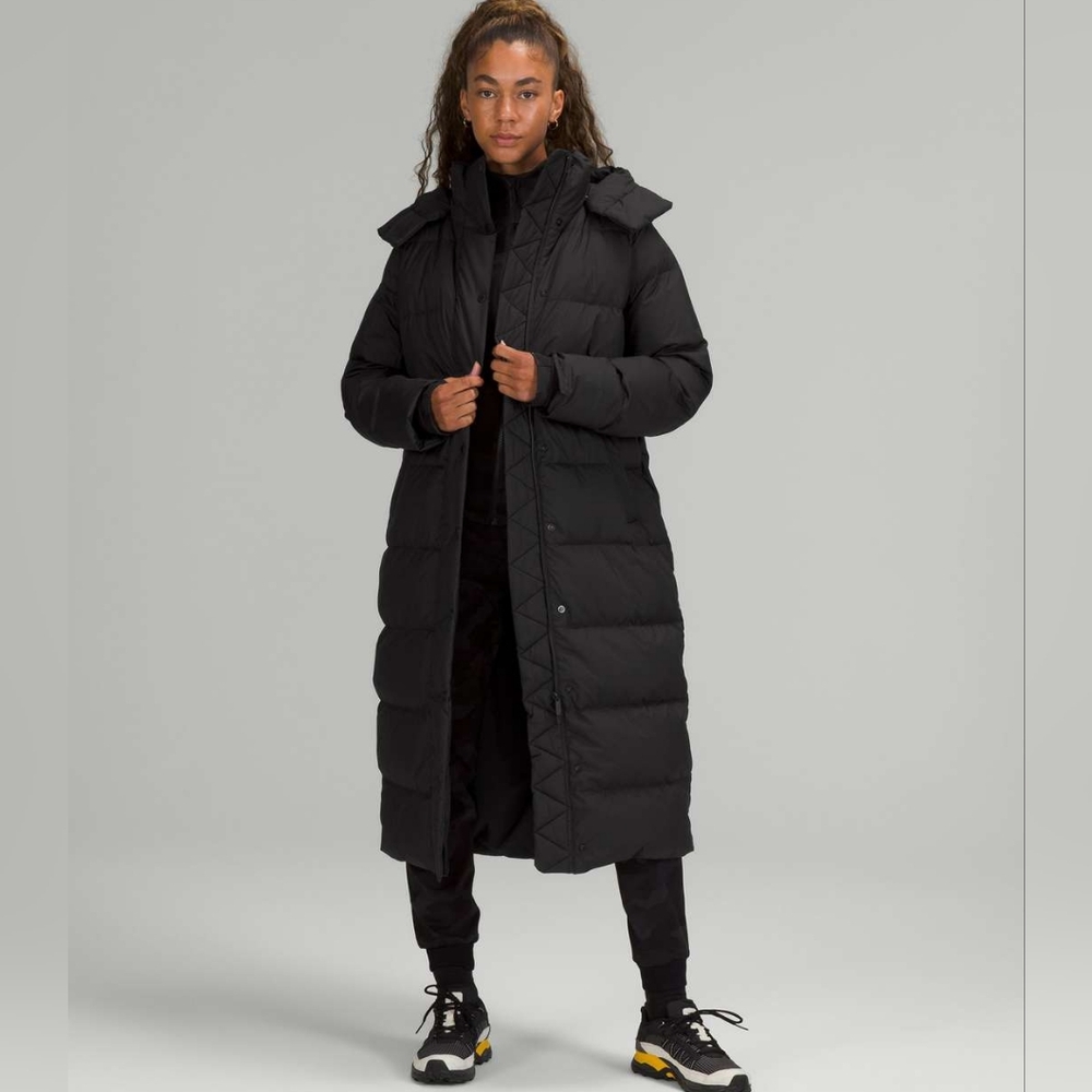 NWT Lululemon Wunder Puff Long Jacket Black